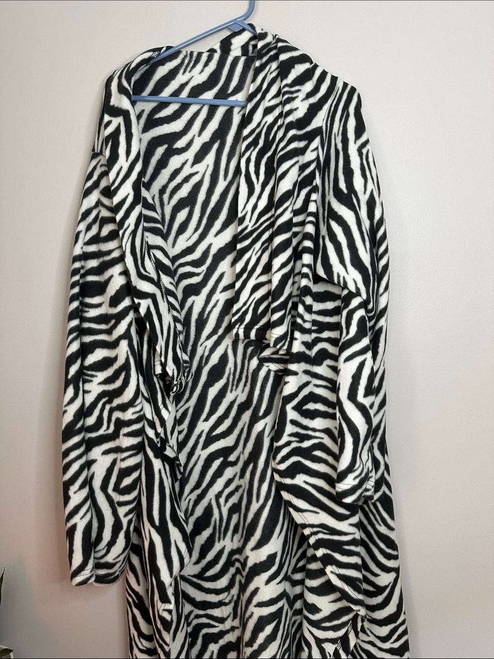 Snuggie Zebra Print Black and White Skirt - Statement wearable blanket